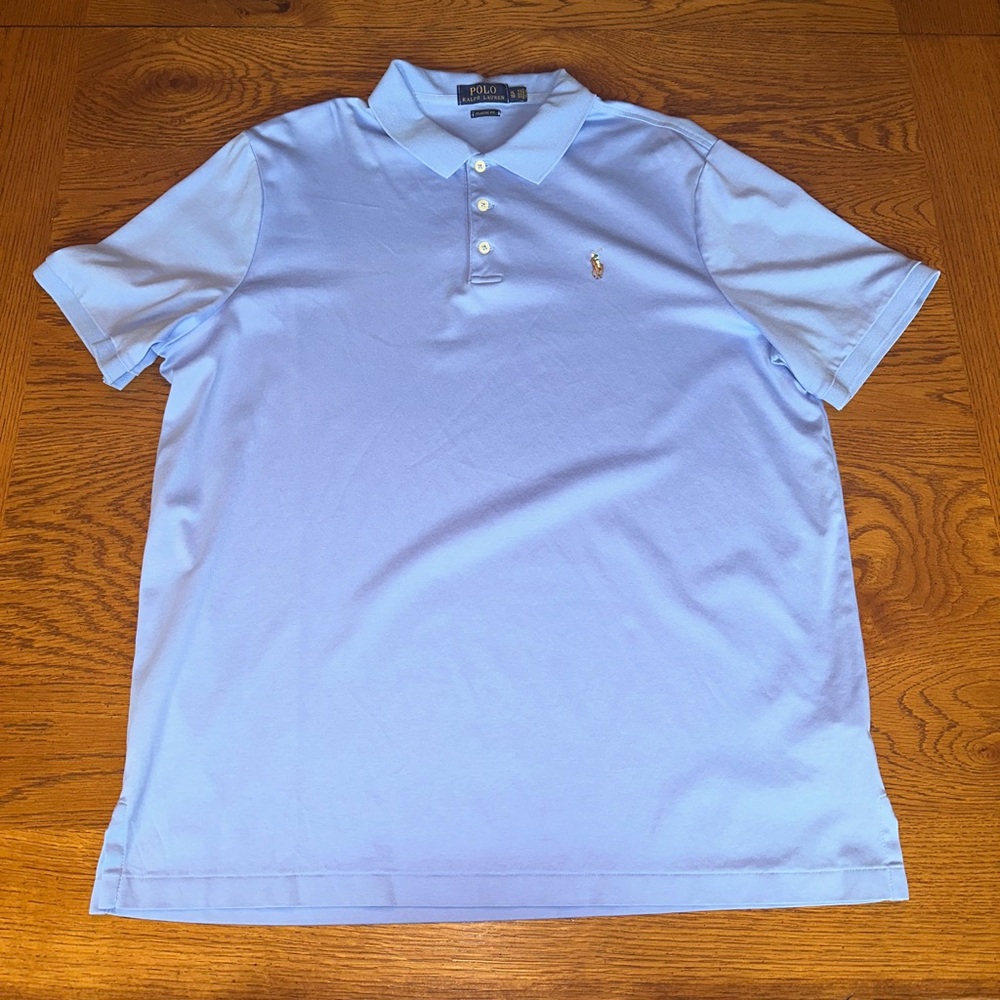 Polo by Ralph Lauren Men's Light Blue Polo Shirt Size XL